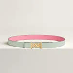 My H belt buckle & Reversible leather strap 24 mm - Image 2